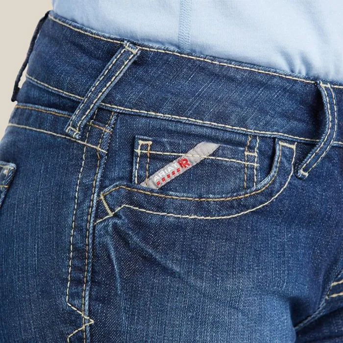 Women Denim Ariat FR DuraStretch Basic Boot Cut Jean Blue Quartz Women Denim Ariat FR DuraStretch Basic Boot Cut Jean Blue Quartz