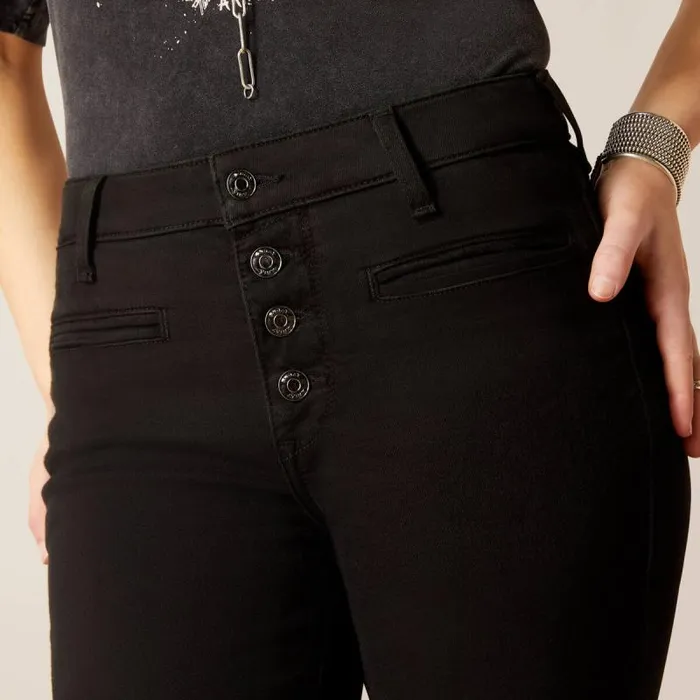 Women Denim Ariat High Rise Jazmine Kick Flare Jean Black Women Denim Ariat High Rise Jazmine Kick Flare Jean Black