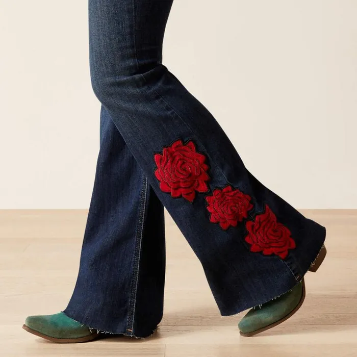 Women Denim Ariat High Rise Rodeo Quincy Flare Midnight Women Denim Ariat High Rise Rodeo Quincy Flare Midnight