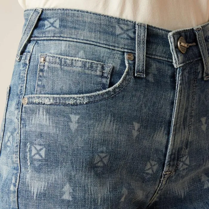 Women Denim Ariat High Rise Southwest 3034 Short Southwest Laser Women Denim Ariat High Rise Southwest 3034 Short Southwest Laser