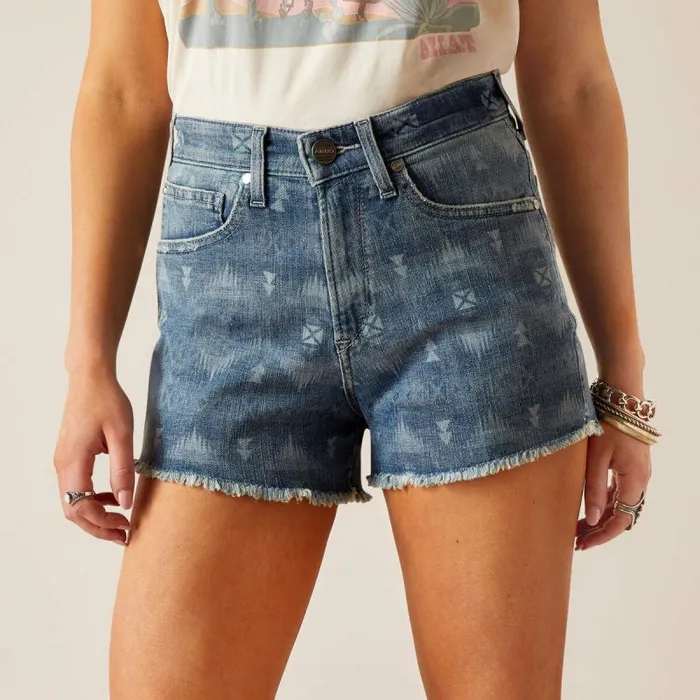 Women Denim Ariat High Rise Southwest 3034 Short Southwest Laser Women Denim Ariat High Rise Southwest 3034 Short Southwest Laser