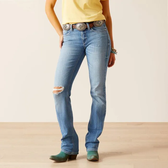 Women Denim Ariat Perfect Rise Nika Straight Newport