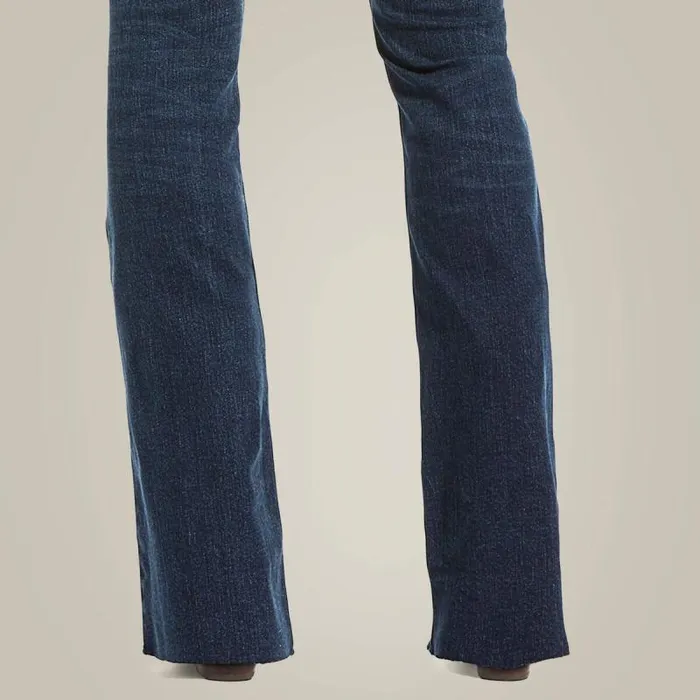 Women Denim Ariat Premium High Rise Flare Jean Blue Lake