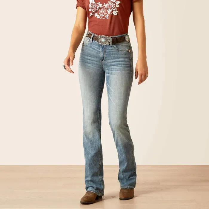 Women Denim Ariat REAL High Rise Brooklyn Boot Cut Sabine
