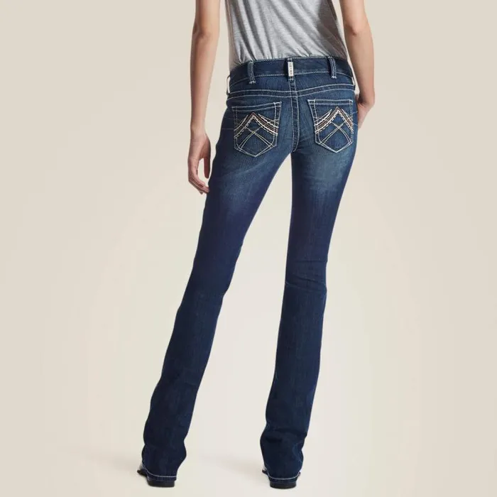 Women Denim Ariat REAL Low Rise Stretch Rosy Whipstitch Boot Cut Jean Lakeshore Women Denim Ariat REAL Low Rise Stretch Rosy Whipstitch Boot Cut Jean Lakeshore