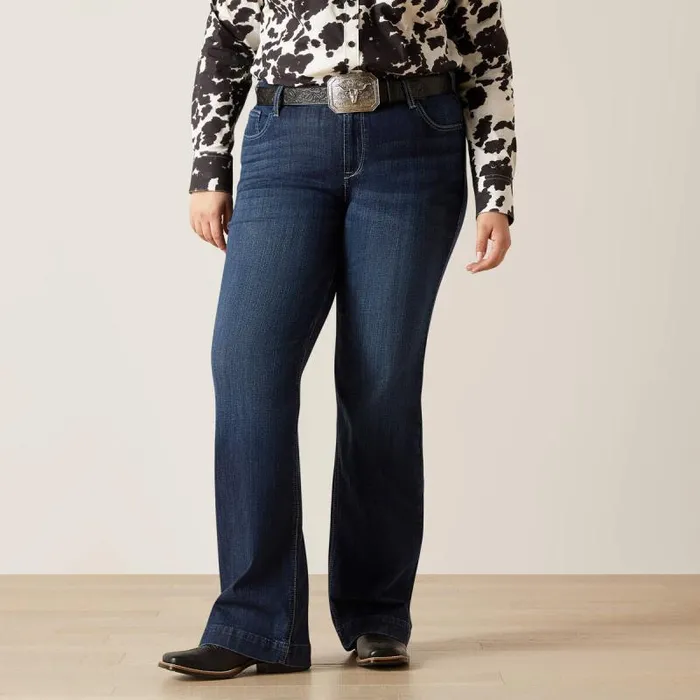 Women Denim Ariat REAL Mid Rise Angela Trouser Jean Midnight Women Denim Ariat REAL Mid Rise Angela Trouser Jean Midnight