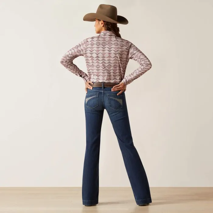 Women Denim Ariat REAL Mid Rise Angela Trouser Jean Midnight Women Denim Ariat REAL Mid Rise Angela Trouser Jean Midnight