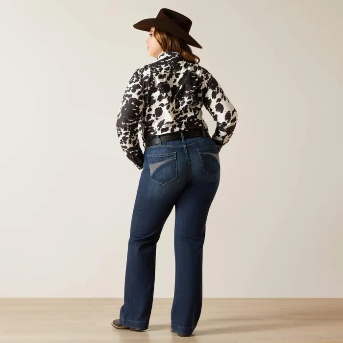 Women Denim Ariat REAL Mid Rise Angela Trouser Jean Midnight Women Denim Ariat REAL Mid Rise Angela Trouser Jean Midnight