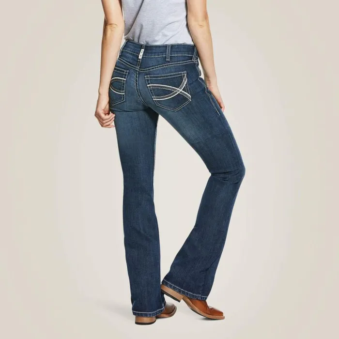 Women Denim Ariat REAL Mid Rise Arrow Fit Stretch Shayla Boot Cut Jean Gemstone Women Denim Ariat REAL Mid Rise Arrow Fit Stretch Shayla Boot Cut Jean Gemstone