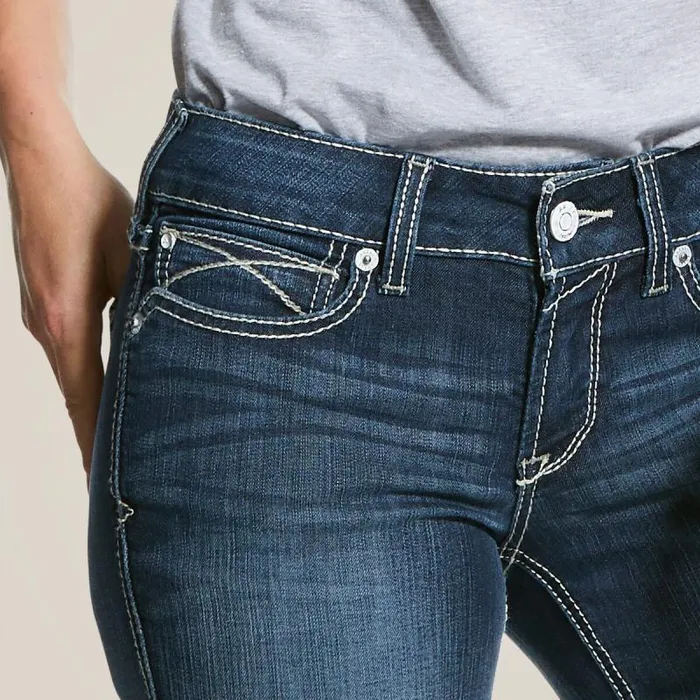 Women Denim Ariat REAL Mid Rise Arrow Fit Stretch Shayla Boot Cut Jean Gemstone Women Denim Ariat REAL Mid Rise Arrow Fit Stretch Shayla Boot Cut Jean Gemstone