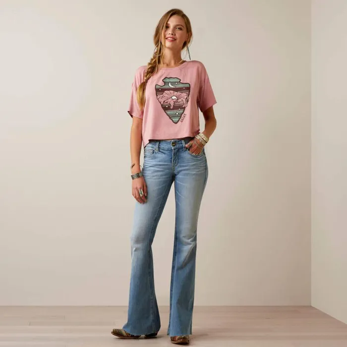 Women Denim Ariat REAL Mid Rise Hallie Flare Jean Colorado Women Denim Ariat REAL Mid Rise Hallie Flare Jean Colorado