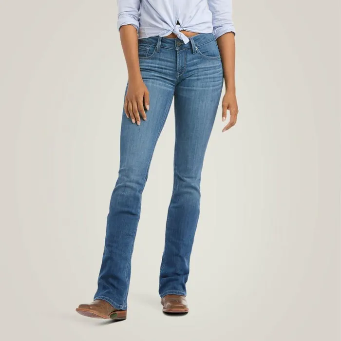 Women Denim Ariat REAL Mid Rise Patricia Boot Cut Jean Maine