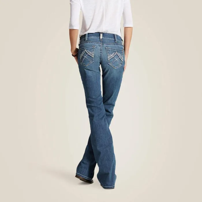Women Denim Ariat REAL Mid Rise Stretch Whipstitch Boot Cut Jean Rainstorm Women Denim Ariat REAL Mid Rise Stretch Whipstitch Boot Cut Jean Rainstorm