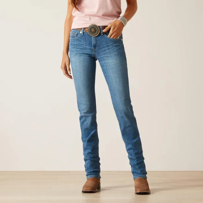Women Denim Ariat REAL Perfect Rise Clover Straight Jean Minnesota