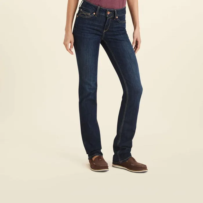 Women Denim Ariat REAL Perfect Rise Greta Straight Jean Midnight
