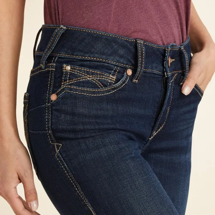 Women Denim Ariat REAL Perfect Rise Greta Straight Jean Midnight