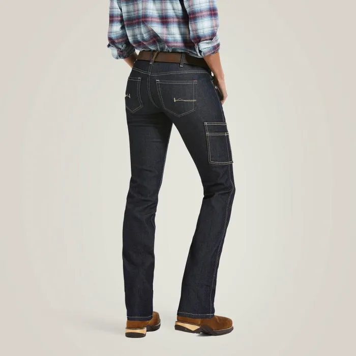 Women Denim Ariat Rebar DuraStretch Raven Straight Leg Jean Rinse Women Denim Ariat Rebar DuraStretch Raven Straight Leg Jean Rinse