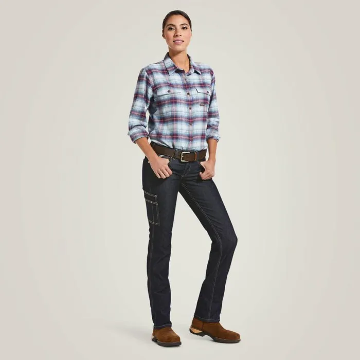 Women Denim Ariat Rebar DuraStretch Raven Straight Leg Jean Rinse Women Denim Ariat Rebar DuraStretch Raven Straight Leg Jean Rinse