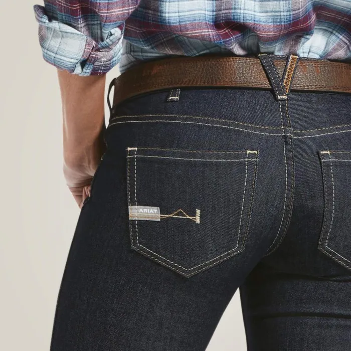 Women Denim Ariat Rebar DuraStretch Raven Straight Leg Jean Rinse Women Denim Ariat Rebar DuraStretch Raven Straight Leg Jean Rinse