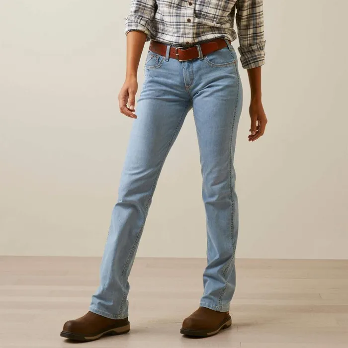 Women Denim Ariat Rebar Riveter Straight Jean Coldwater