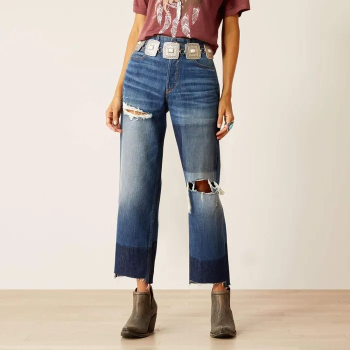 Women Denim Ariat Ultra High Rise Jazmine Straight Haiti