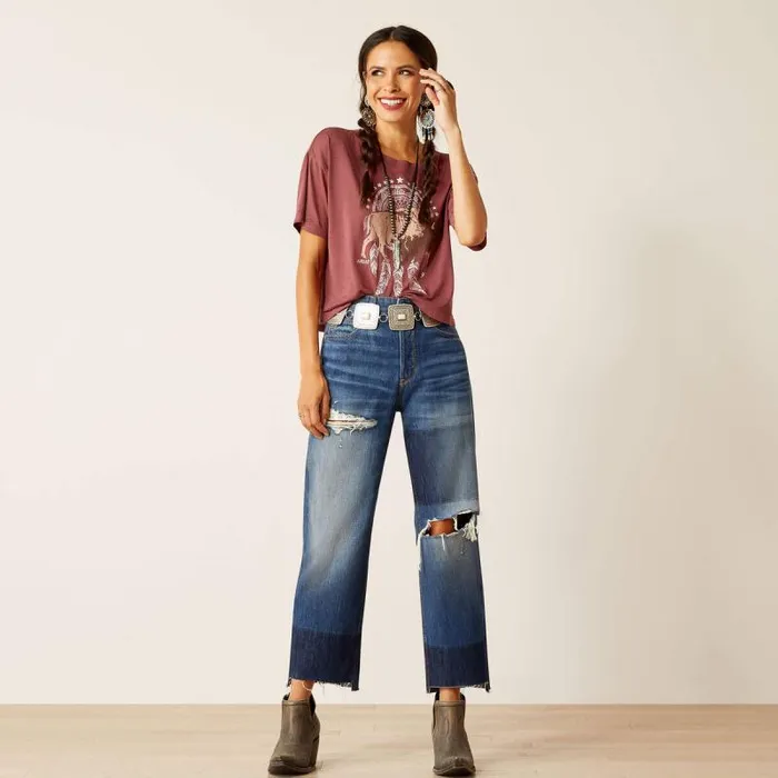 Women Denim Ariat Ultra High Rise Jazmine Straight Haiti Women Denim Ariat Ultra High Rise Jazmine Straight Haiti