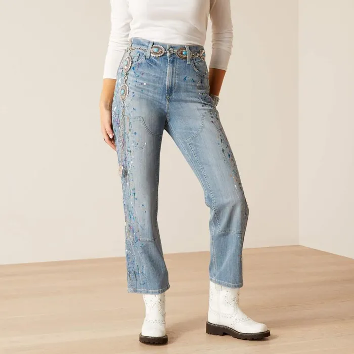 Women Denim Ariat Ultra High Rise Jazmine Straight Jean Colorado