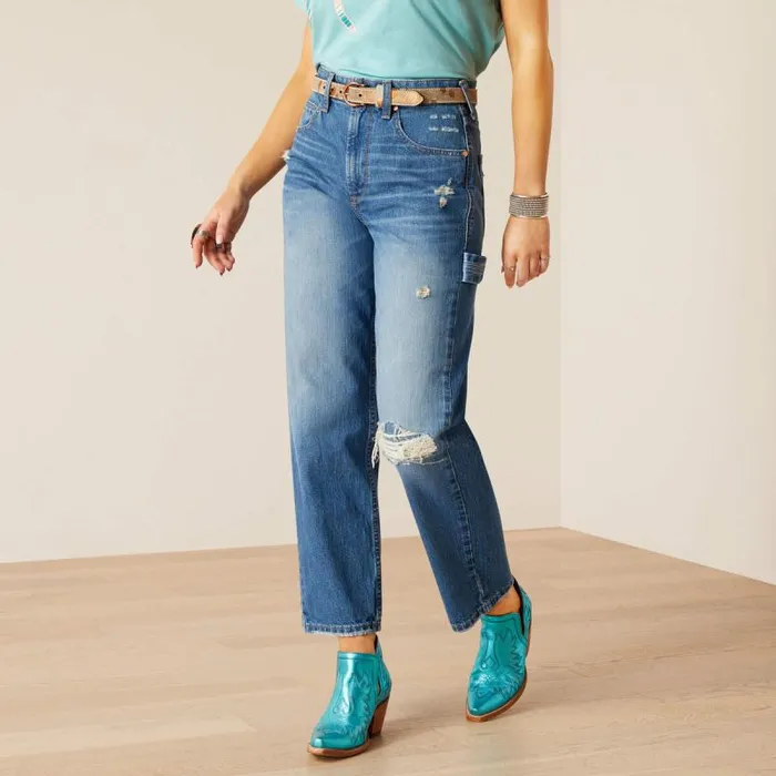 Women Denim Ariat Ultra High Rise Tomboy Carpenter Straight Alaska