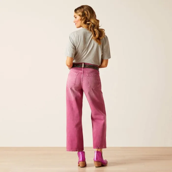 Women Denim Ariat Ultra High Rise Tomboy Wide Pink Women Denim Ariat Ultra High Rise Tomboy Wide Pink