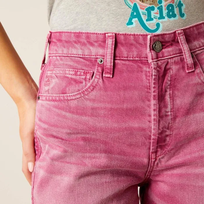 Women Denim Ariat Ultra High Rise Tomboy Wide Pink Women Denim Ariat Ultra High Rise Tomboy Wide Pink