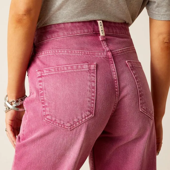 Women Denim Ariat Ultra High Rise Tomboy Wide Pink Women Denim Ariat Ultra High Rise Tomboy Wide Pink