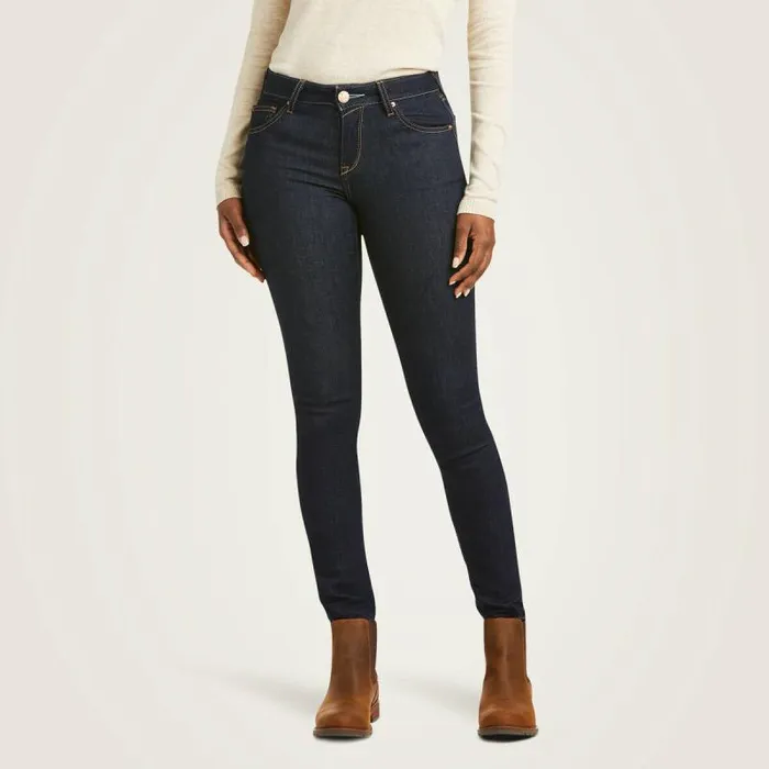 Women Denim Ariat Ultra Stretch Perfect Rise Sidewinder Skinny Jean Rinse