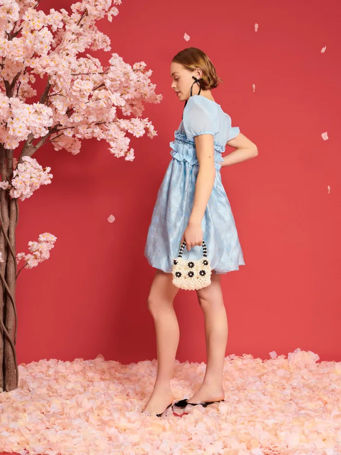 Women DREAM Brooke Organza Mini Dress Pale Blue Sister Jane Dresses