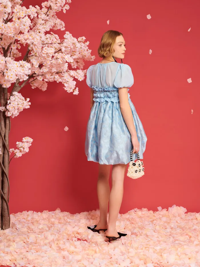 Women DREAM Brooke Organza Mini Dress Pale Blue Sister Jane Dresses