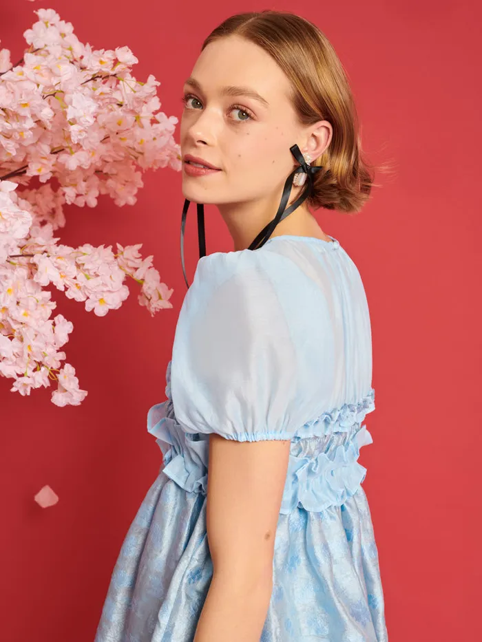 Women DREAM Brooke Organza Mini Dress Pale Blue Sister Jane Dresses