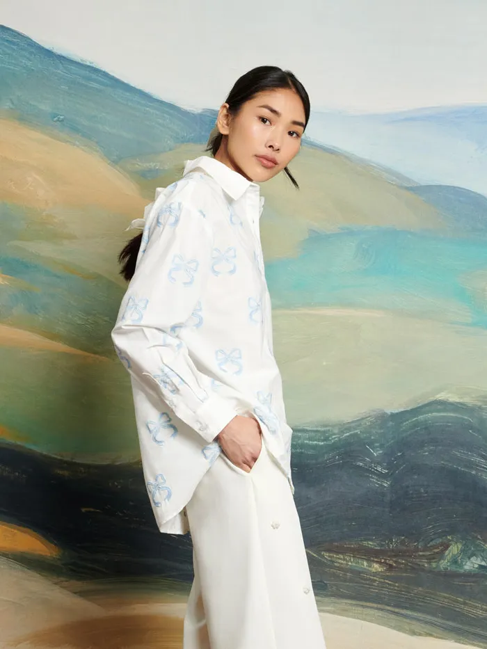 Women DREAM Cassia Embroidered Shirt Pearl White Sister Jane Tops