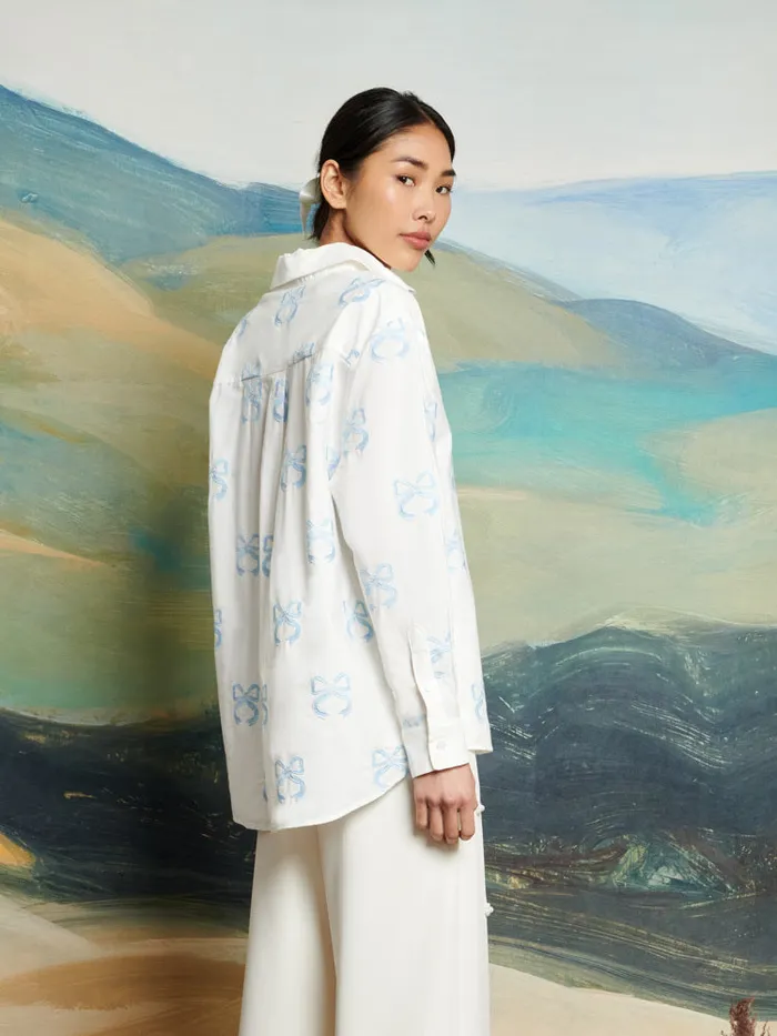 Women DREAM Cassia Embroidered Shirt Pearl White Sister Jane Tops