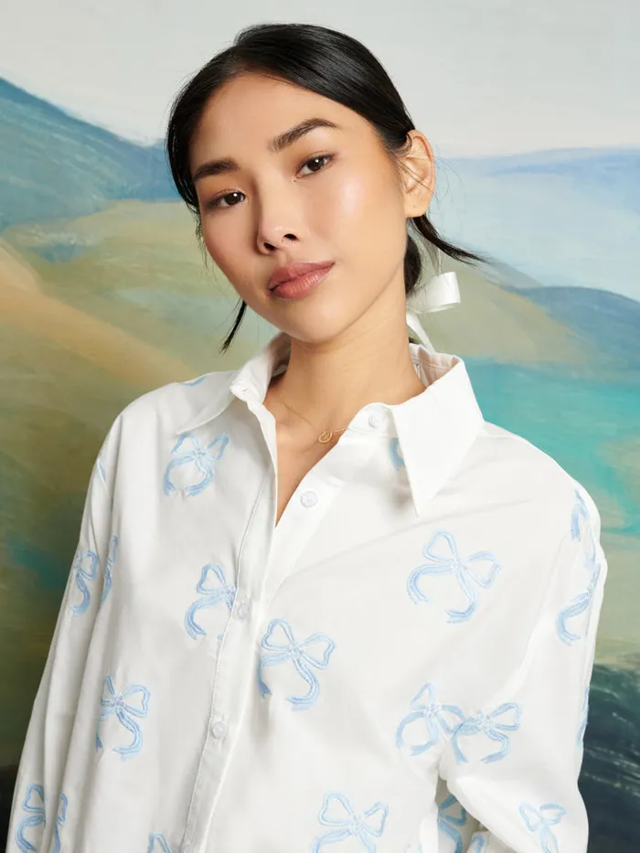 Women DREAM Cassia Embroidered Shirt Pearl White Sister Jane Tops