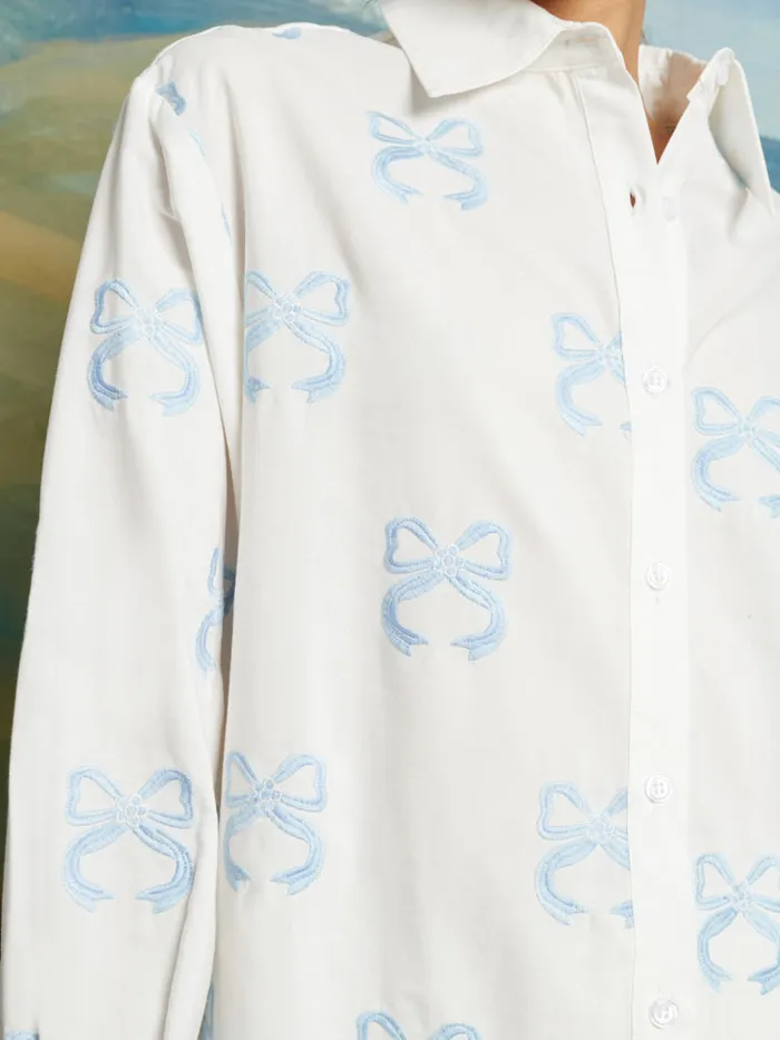 Women DREAM Cassia Embroidered Shirt Pearl White Sister Jane Tops