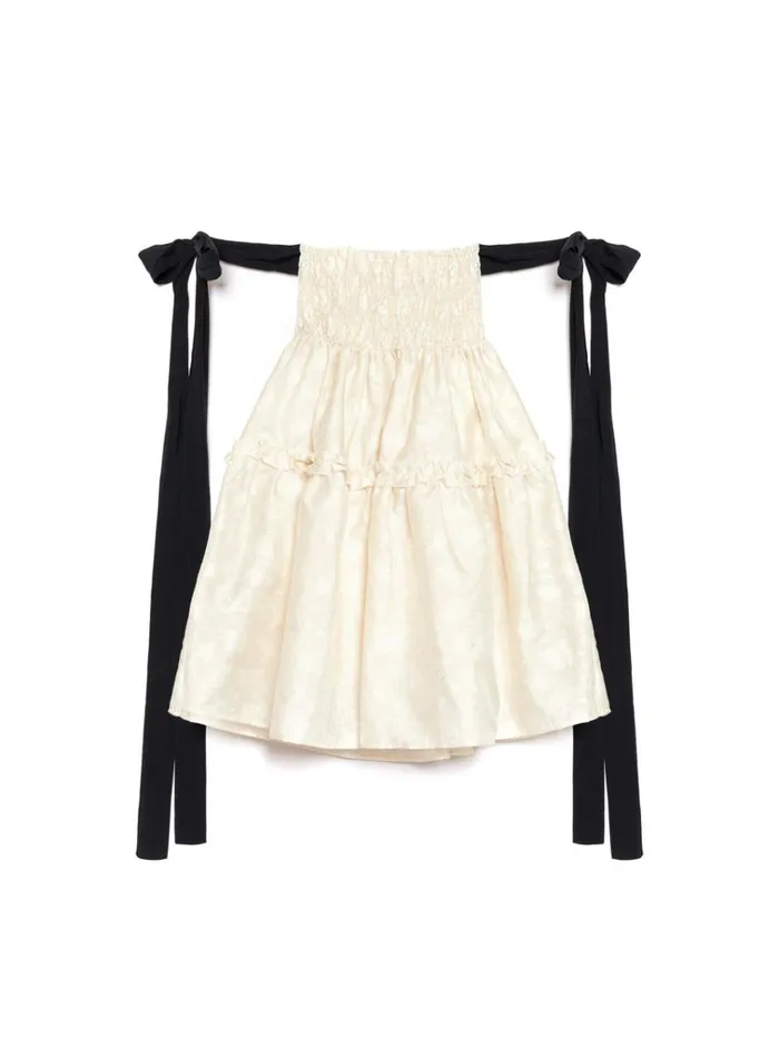 Women DREAM Chamomile Jacquard Mini Dress Pearled Ivory Sister Jane Dresses