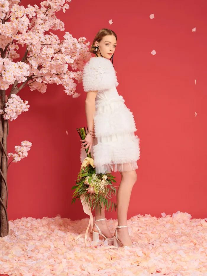 Women DREAM Fey Tulle Ruffle Dress True White Sister Jane Dresses