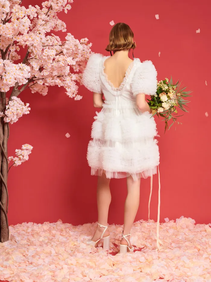 Women DREAM Fey Tulle Ruffle Dress True White Sister Jane Dresses