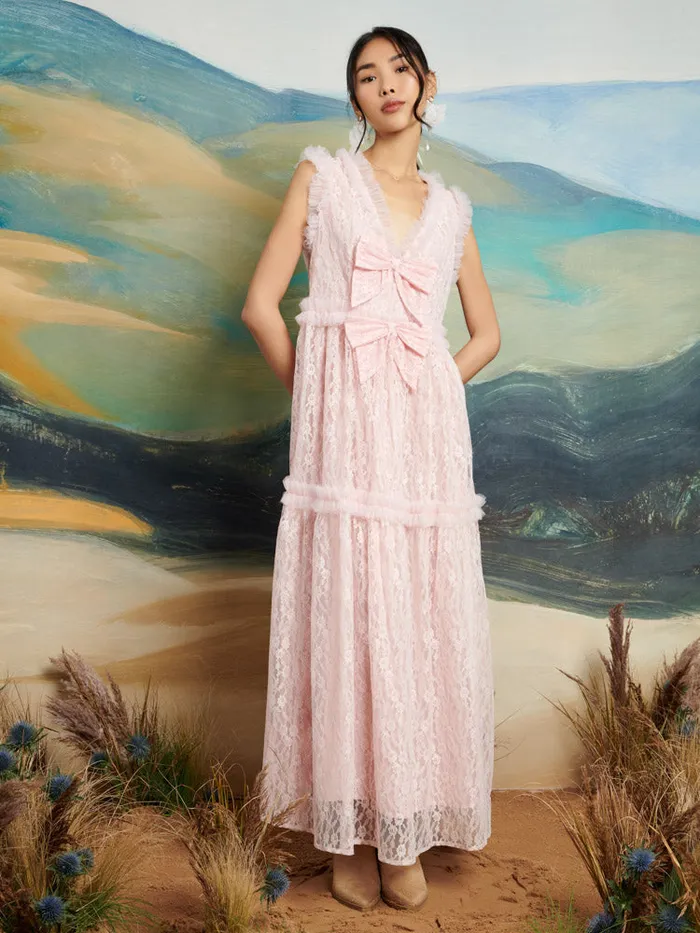 Women DREAM Filly Lace Midi Dress Rose Pink Sister Jane Dresses