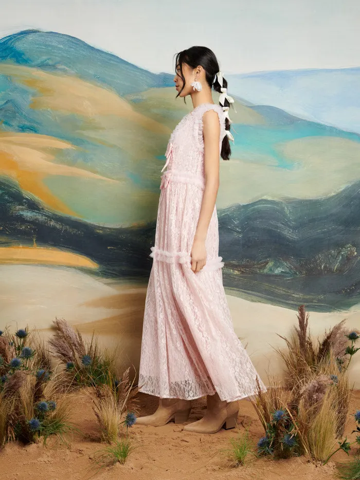 Women DREAM Filly Lace Midi Dress Rose Pink Sister Jane Dresses