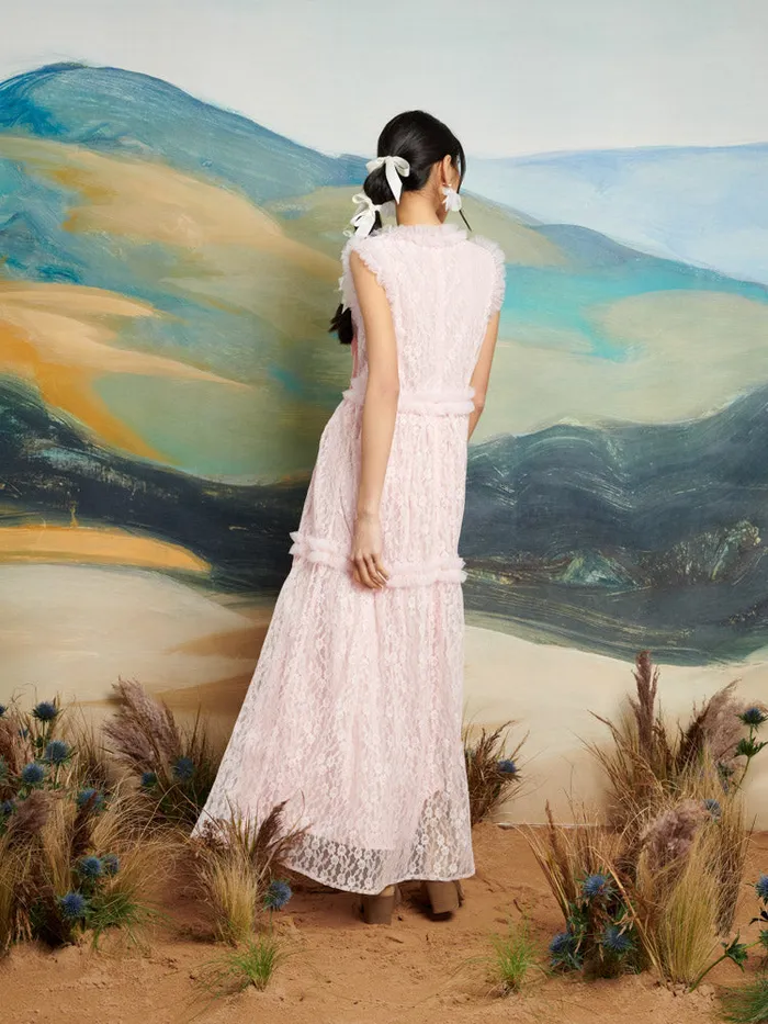 Women DREAM Filly Lace Midi Dress Rose Pink Sister Jane Dresses