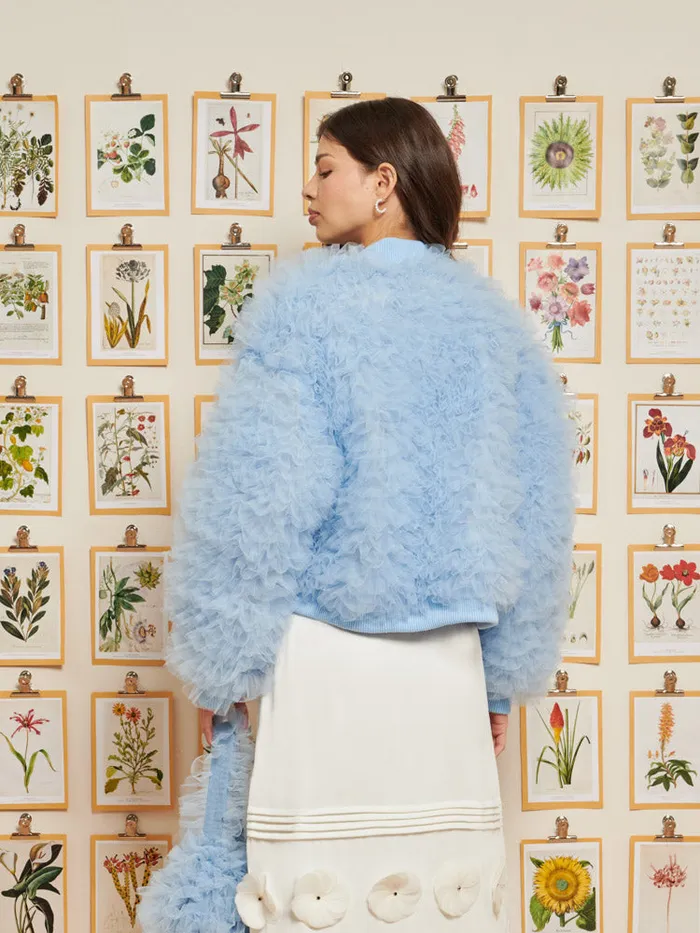 Women DREAM Lillie Tulle Bomber Jacket Teapot Blue Sister Jane Jackets