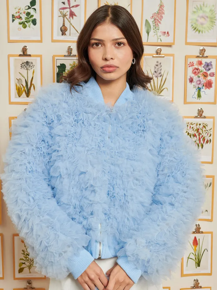 Women DREAM Lillie Tulle Bomber Jacket Teapot Blue Sister Jane Jackets