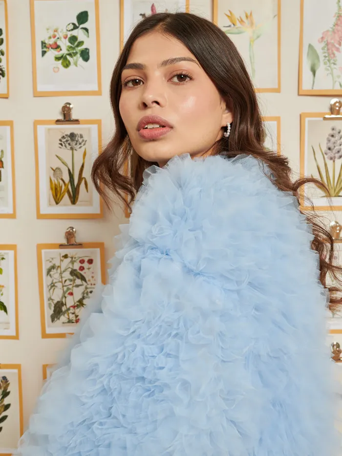 Women DREAM Lillie Tulle Bomber Jacket Teapot Blue Sister Jane Jackets