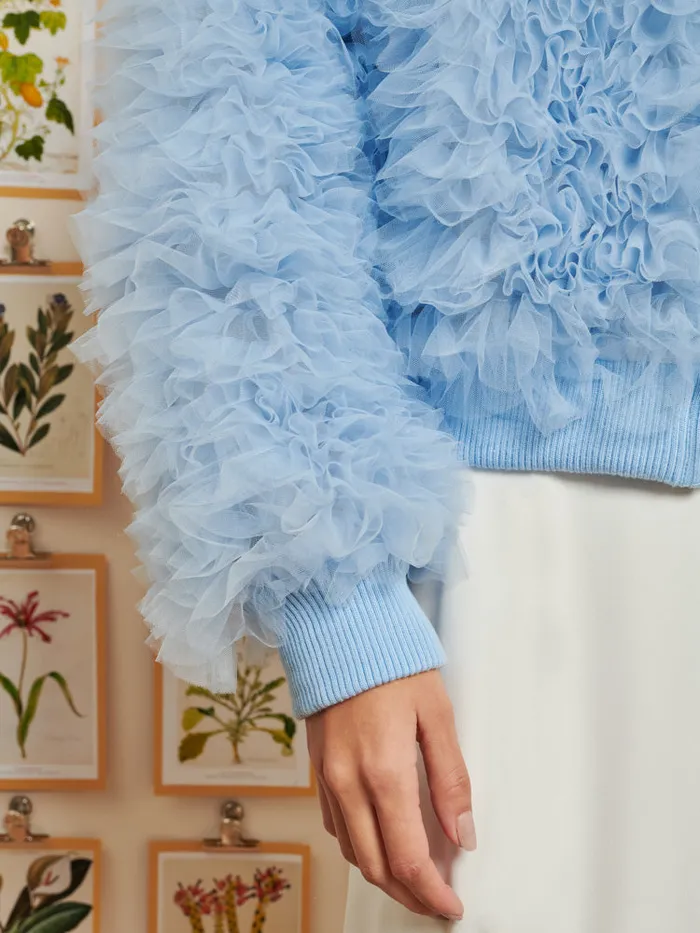 Women DREAM Lillie Tulle Bomber Jacket Teapot Blue Sister Jane Jackets