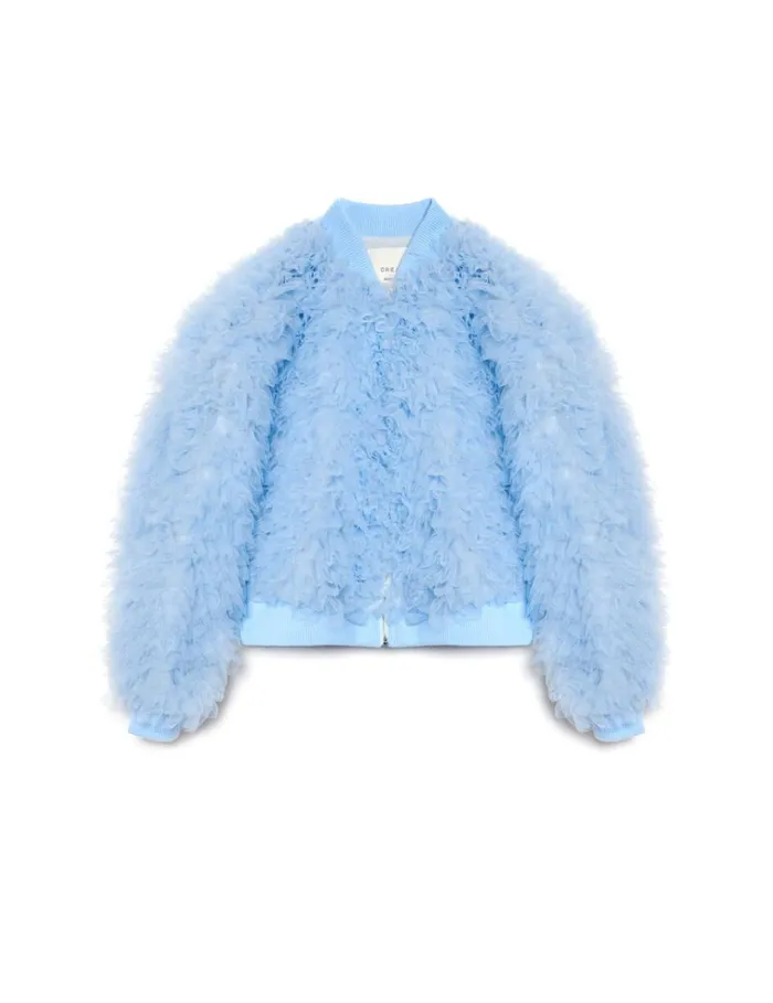 Women DREAM Lillie Tulle Bomber Jacket Teapot Blue Sister Jane Jackets